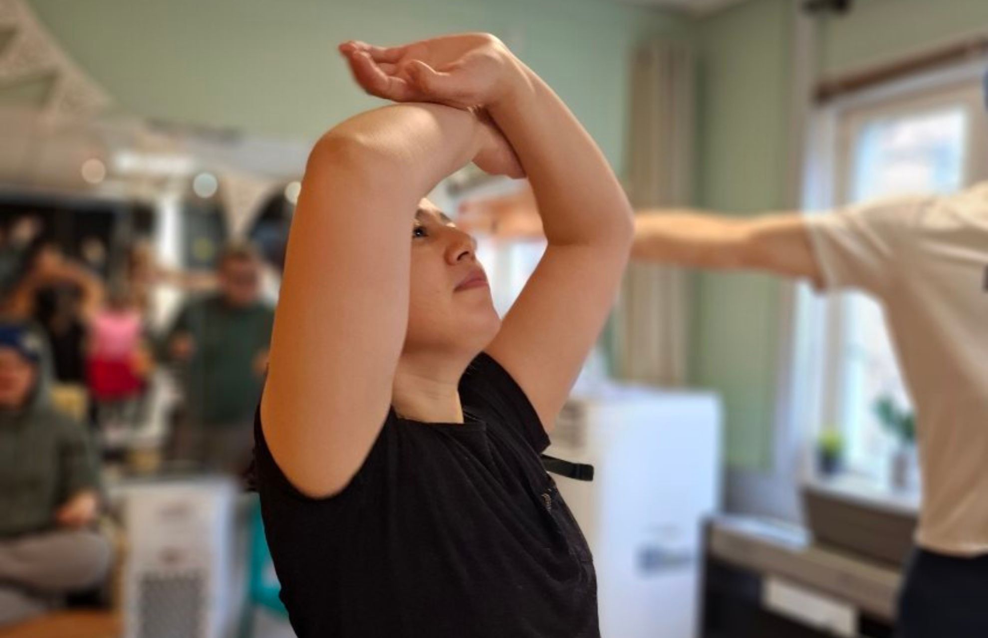 Dansare i dramatisk pose